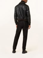 TOM FORD Leather bomber jacket with real fur, Color: BLACK (Image 1)
