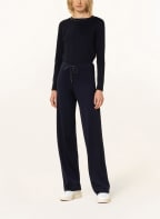 FABIANA FILIPPI Knit trousers made of merino wool, Color: DARK BLUE (Image 1)