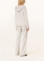 FABIANA FILIPPI Knit hoodie with decorative gems, Color: CREAM (Image 1)