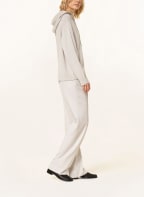 FABIANA FILIPPI Knit hoodie with decorative gems, Color: CREAM (Image 1)
