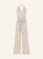 MIRYAM Leinen-Jumpsuit mit Glitzergarn, Farbe: GOLD/ BEIGE (Bild 1)
