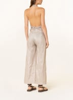 MIRYAM Leinen-Jumpsuit mit Glitzergarn, Farbe: GOLD/ BEIGE (Bild 1)
