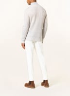 FTC CASHMERE Cashmere-Pullover, Farbe: CREME/ HELLGRAU (Bild 1)