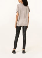 ALLUDE Kurzarm-Pullover mit Cashmere , Farbe: BEIGE (Bild 1)