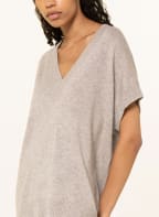 ALLUDE Kurzarm-Pullover mit Cashmere , Farbe: BEIGE (Bild 1)