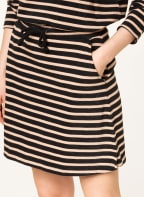 Juvia Sweat skirt, Color: BLACK/ BEIGE (Image 1)