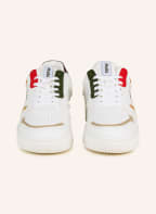 MoEa Sneaker , Farbe: WEISS/ DUNKELGRÜN/ DUNKELROT (Bild 1)