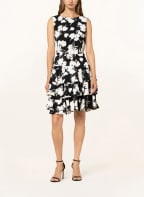 LAUREN RALPH LAUREN Cocktailkleid mit Volants, Farbe: SCHWARZ/ WEISS/ BEIGE (Bild 1)
