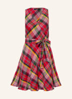 LAUREN RALPH LAUREN Kleid in Wickeloptik , Farbe: DUNKELROT/ GRÜN/ GELB (Bild 1)