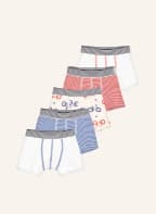PETIT BATEAU 5er-Pack Boxershorts, Farbe: WEISS/ BLAU/ ROT (Bild 1)