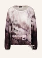 monari Longsleeve mit Schmucksteinen , Farbe: DUNKELLILA/ HELLLILA (Bild 1)
