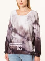monari Longsleeve mit Schmucksteinen , Farbe: DUNKELLILA/ HELLLILA (Bild 1)