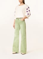 FABIENNE CHAPOT Pullover ROBERTA mit 3/4-Arm, Farbe: HELLGELB/ LILA (Bild 1)