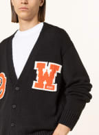 Off-White Strickjacke, Farbe: SCHWARZ/ ORANGE (Bild 1)