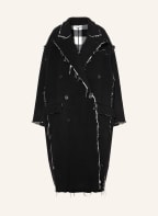 BALENCIAGA Oversized-Wollmantel, Farbe: SCHWARZ/ WEISS (Bild 1)
