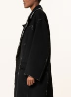 BALENCIAGA Oversized-Wollmantel, Farbe: SCHWARZ/ WEISS (Bild 1)
