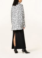 BALENCIAGA Hemdbluse aus Satin, Farbe: HELLGRAU/ SCHWARZ (Bild 1)