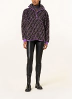 rich&royal Oversized-Sweatshirt aus Teddyfell, Farbe: LILA/ KHAKI (Bild 1)
