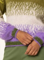 rich&royal Oversized-Pullover mit Glitzergarn, Farbe: HELLGRÜN/ CREME/ HELLLILA (Bild 1)
