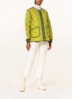 rich&royal Steppjacke im Materialmix, Farbe: HELLGRÜN/ CREME (Bild 1)