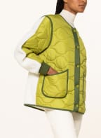rich&royal Steppjacke im Materialmix, Farbe: HELLGRÜN/ CREME (Bild 1)
