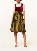 KINGA MATHE Dirndl LOS ANGELES, Farbe: DUNKELROT/ DUNKELGRÜN/ HELLROT (Bild 1)