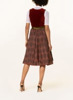 KINGA MATHE Dirndl LOS ANGELES, Farbe: DUNKELROT/ DUNKELGRÜN/ HELLROT (Bild 1)