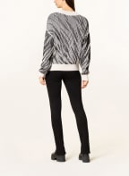 comma casual identity Pullover , Farbe: WEISS/ SCHWARZ/ CREME (Bild 1)