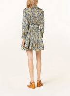 SANDRO Seidenkleid, Farbe: BLAU/ ECRU/ HELLGELB (Bild 1)
