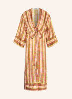 SANDRO Seidenkleid, Farbe: GRÜN/ ORANGE (Bild 1)