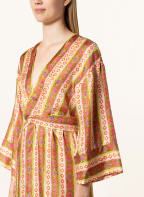 SANDRO Seidenkleid, Farbe: GRÜN/ ORANGE (Bild 1)
