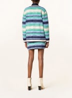 CLAUDIE PIERLOT Strickjacke MAXIKLASS aus Frottee, Farbe: HELLBLAU/ HELLGRÜN/ DUNKELBLAU (Bild 1)