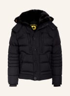WELLENSTEYN Steppjacke STARSTREAM mit abnehmbarer Kapuze und Kunstfellbesatz, Farbe: SCHWARZ (Bild 1)