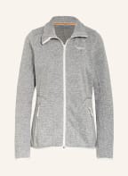 me°ru' Strick-Fleecejacke BERGEN, Farbe: GRAU/ WEISS (Bild 1)