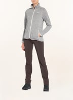me°ru' Strick-Fleecejacke BERGEN, Farbe: GRAU/ WEISS (Bild 1)