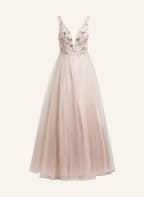 unique Abendkleid mit Pailletten- und Schmucksteinbesatz , Farbe: NUDE (Bild 1)