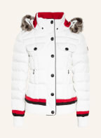 WELLENSTEYN Steppjacke SNOWFLAKE mit abnehmbarem Kunstpelzbesatz, Farbe: WEISS/ DUNKELROT/ SCHWARZ (Bild 1)