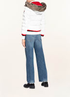 WELLENSTEYN Steppjacke SNOWFLAKE mit abnehmbarem Kunstpelzbesatz, Farbe: WEISS/ DUNKELROT/ SCHWARZ (Bild 1)