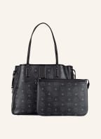 MCM Shopper LIZ MEDIUM mit Pouch zum Wenden, Farbe: SCHWARZ/ GRAU (Bild 1)