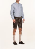 Spieth & Wensky Trachten-Lederhose NANDOLF, Farbe: DUNKELBRAUN/ CREME/ BEIGE (Bild 1)