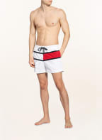 TOMMY HILFIGER Badeshorts, Farbe: WEISS/ ROT/ SCHWARZ (Bild 1)