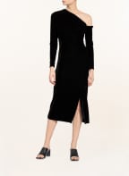 REISS One-Shoulder-Kleid BELLA aus Samt, Farbe: SCHWARZ (Bild 1)