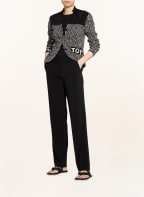 monari Strickblazer mit Schmucksteinbesatz, Farbe: WEISS/ SCHWARZ (Bild 1)