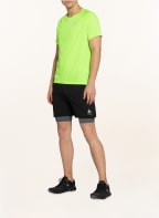 odlo 2-in-1-Laufshorts RUN EASY, Farbe: SCHWARZ/ SILBER (Bild 1)