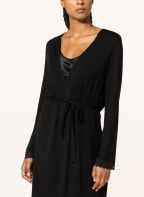 darling harbour Women's dressing gown, Color: BLACK (Image 1)
