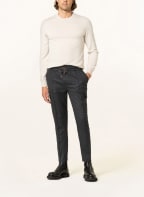 DORIANI Cargo pants extra slim fit made of flannel, Color: DARK GRAY (Image 1)