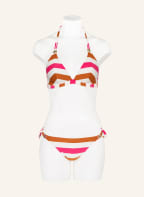 MARIE JO Triangle bikini top TERRASSA , Color: CREAM/ PINK/ DARK ORANGE (Image 1)