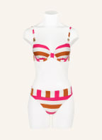 MARIE JO Underwired bikini top TERRASSA , Color: CREAM/ NEON PINK/ DARK ORANGE (Image 1)