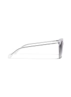 CHANEL Schmetterlingsförmige Sonnenbrille, Farbe: C660S6 - TRANSPARENT/ GRAU VERLAUF (Bild 1)
