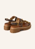 MICHAEL KORS Platform sandals KAILEY, Color: DARK BROWN/ BROWN (Image 1)